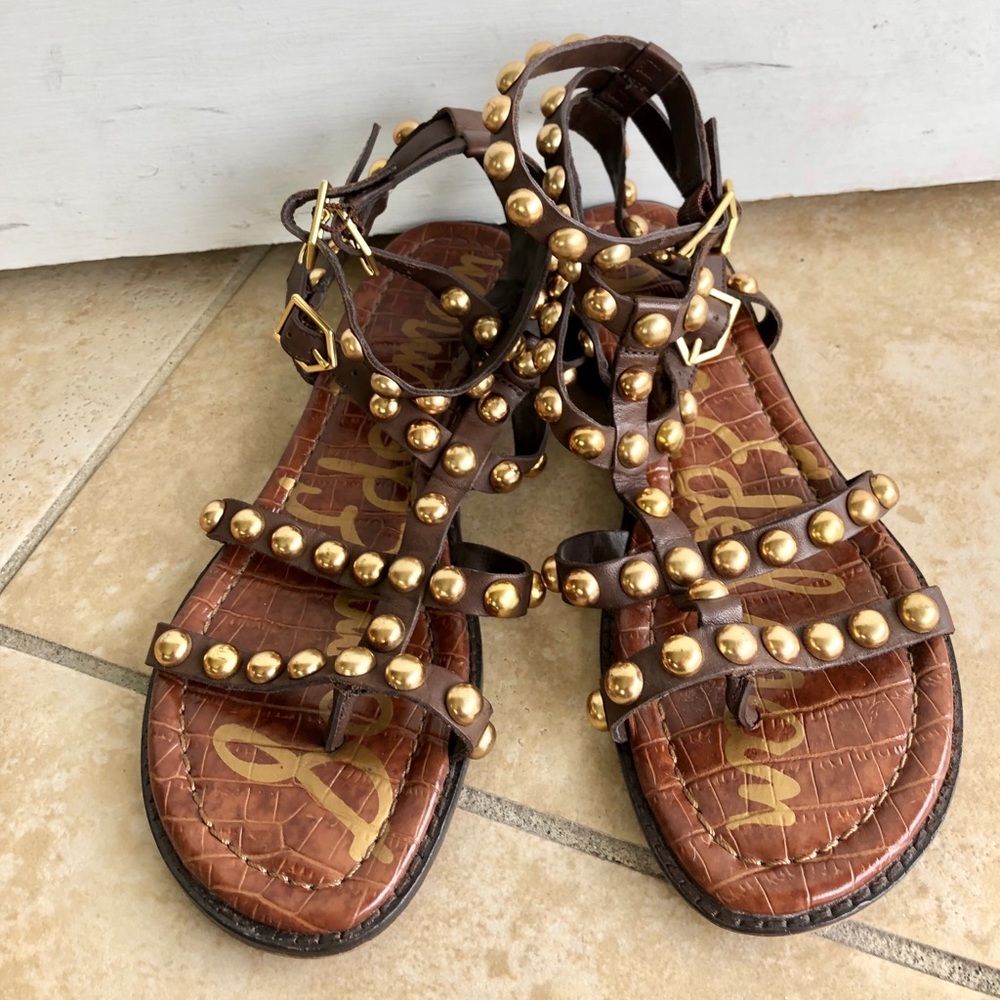 Sam Edelman EAVAN Studded Gladiator Sandals Size 6